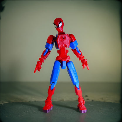 Spiderman Peter Parker Dummy 13 Figura super posable con Imán, manos y Cabezas.